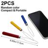 2 Pcs Button Hook Dressing Aid with Comfort Grip Handle - One Hand Button Helper for Arthritis, Seniors & Independent Living (Random Colors) view 2