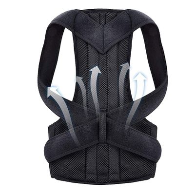 ADITAM Medical Back Posture Corrector Belt Adjustable Clavicle Spine Back Shoulder Lumbar Posture Correction Men Woemen (Color : B, Size : Large) (J Large) Double the comfort