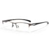 ANRRI Blue Light Glasses for Men Semi Rimless Rectangle Metal Frame UV Blocking Computer Glasses+1.50 Magnification view 1