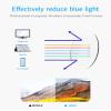 ANRRI Blue Light Glasses for Men Semi Rimless Rectangle Metal Frame UV Blocking Computer Glasses+1.50 Magnification view 4