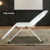 Adjustable Backrest Massage Table Beauty Couch Bed 3 Folded Spa Salon Foldable Tables & Chairs Pu Chair Steel Tube Frame Therapy Lightweight Tattoo For Treatment Healing Folding Pvc Leather (White) view 3