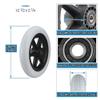 12 inch Wheelchair Wheels Assembly, Wheelchair Rear Replacement Wheels 12 1/2 x 2 1/4 Non-slip Solid Tire Construction, Back Wheel Replacement for Manual WheelchairsGrey1 pair view 2