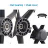 12 inch Wheelchair Wheels Assembly, Wheelchair Rear Replacement Wheels 12 1/2 x 2 1/4 Non-slip Solid Tire Construction, Back Wheel Replacement for Manual WheelchairsGrey1 pair view 3