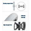 12 inch Wheelchair Wheels Assembly, Wheelchair Rear Replacement Wheels 12 1/2 x 2 1/4 Non-slip Solid Tire Construction, Back Wheel Replacement for Manual WheelchairsGrey1 pair view 4