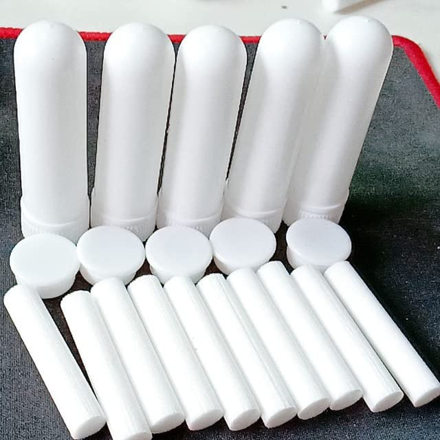 10Pcs/set White Blank Nasal Aromatherapy Inhalers Tubes Sticks With Wicks For Essential Oil Nose Nasal Container-10PCS Nasal TUBES,