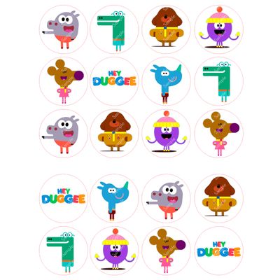 20 Duggee Pre-Cut Edible Wafer Paper Cupcake Topper Cake Decoration Birthday Cakes