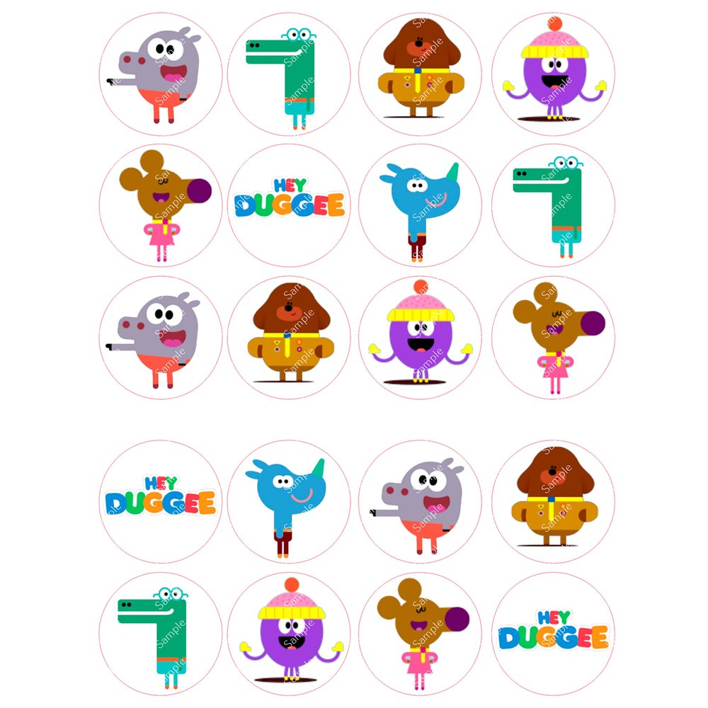 20 Duggee Pre-Cut Edible Wafer Paper Cupcake Topper Cake Decoration Birthday Cakes