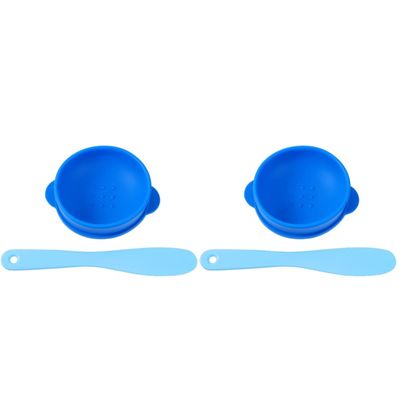 FOMIYES 2sets DIY Mask Mixing Bowls Silicone Mud Mask Stirring Bowls for Beauty Salon Use Facemask Skincare Tool for Spa Random Color