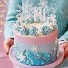 Rsstarxi 1 Pack Snowflake 1st Birthday Cake Toppe Glitter First Birthday Snowflake One Cake Pick for Winter Onederland Snowflake Theme Baby Shower 1st Birthday Chistmas Party Cake Decorations Silver view 4