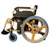 2-pack, 22inch Wheelchair Rear Wheel Replacement Wheels, Electric Wheelchair Wheel Accessories Parts, Gold Aluminium Alloy Hub, Non-pneumatic Solid Tires, Key Width: 6mm view 2