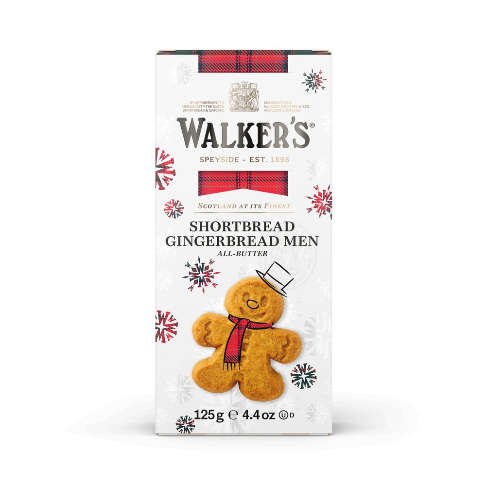 Walker's WALKERS SHORTBREAD Festive Gingerbread Men, 125g (Pack Of 12)