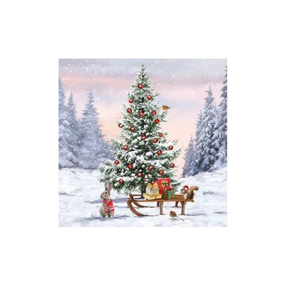 Ambiente - Christmas Paper Napkins Winter Animals/Winter Animals 33 x 33 cm Pack of 20