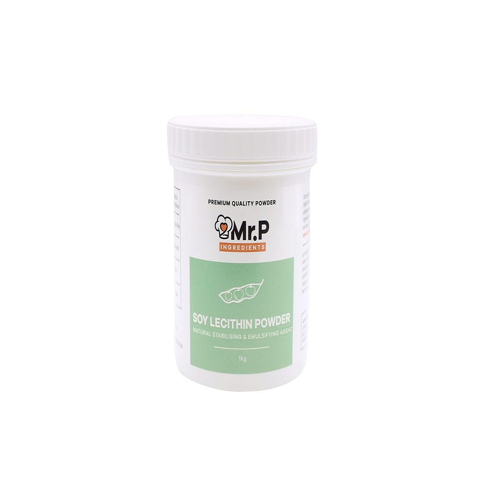Mr.P Ingredients Soy Lecithin Powder 1 Kg Stabilising & Emulsifying Agent Texture Improver VeganVegetarian Halal Kosher Non-GMO