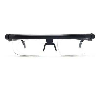 Adjustable Focus Reading Glasses -6D Up + 3D Diopters Variable Lens Corrective Computer Unisex Driving Dial Eyeglasses, Variable Focus Glass Reading Glasses for Distance Or Myopia (With Box)