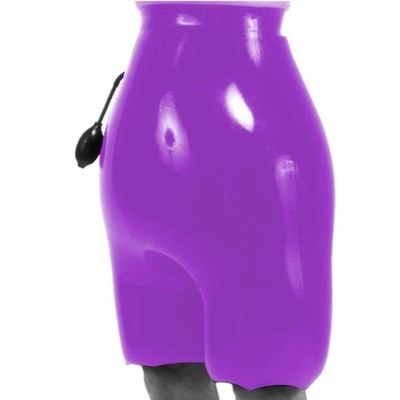 100% Latex Rubber Inflatable Shorts Pants Purple,Purple,XXL