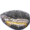 HQRP 32mm 16.5ct Silverish Black Yellow Bumble Bee Jasper Cabochon Polished Natural Layered Gemstone Crystal Mineral Specimen Cab - Indonesia view 1