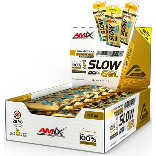 AMIX SLOW GEL PERFORMANCE LIMON FLAVOR, 40 x 45g