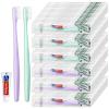 Disposable Toothbrush, Hotel Toothrush, Disposable Toothbrush and Toothpaste, Individually Packaged, 2 Colors, Delicate and Practical, Suitable for Hotel, Home, Camping, Travel (PACK-100) view 1