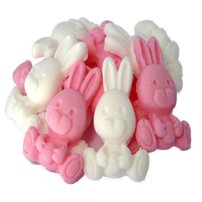 12 Edible Easter Rabbit Cake Cupcake Decorations (6 Pink 6 White)