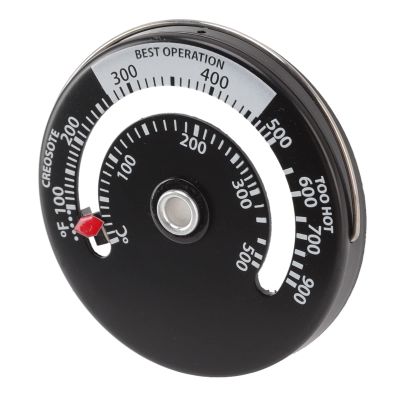 PENO Fireplace Thermometer, Strong Magnetic Aluminum Alloy Dial Stove Thermometer for Home
