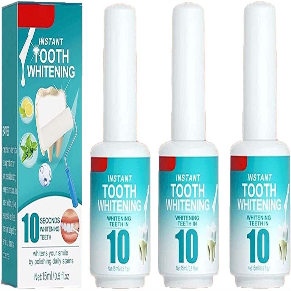 Tooth Polish Uptight Instant Teeth Whitening Paint, Removing Stains and Bad Breath Cleaning Oral Care, 15ml (3pcs)