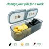 Large Weekly Pill Organizer,7-Day Pill case,7 Day Pill Box 2 Times a Day,Large Weekly Pill Organizer for Travelling,Portable Pill Holder,7 Day Pill Container , view 4