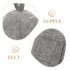 Bucket Hat Men Caps Sauna Headwrap 2pcs Sauna Hat Felt Sauna Cap Russian Banya Hat Breathable Spa Headwear Shower Bath Accessories Unisex for Women Men Grey Sauna Hat Women Sets Wool view 2