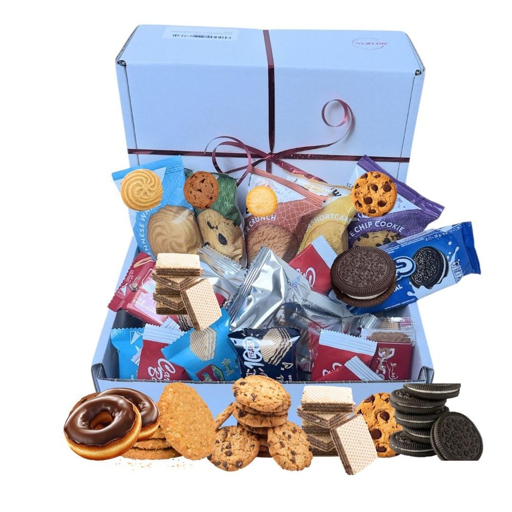Biscuits Hampers Gift Baskets with Assortment of Biscuits, Cookies, Wafers & Treats Tea Biscuit Gift Basket for Any Occasion
