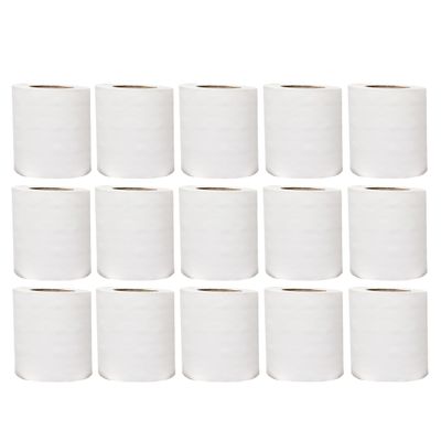 White Tissue Toilet Rolls Loo Tissue 2Ply Tissue Roll Soft and Strong Absorbent Fragrance Free Hygienic Toilet Paper Roll 22M Length x 10cm Width (15)