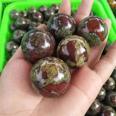 WGPHD Health & Household Natural Dragon Blood Stone Jasper Crystal sphere ball healing (Color : 30-40mm, Size : 1pcs)
