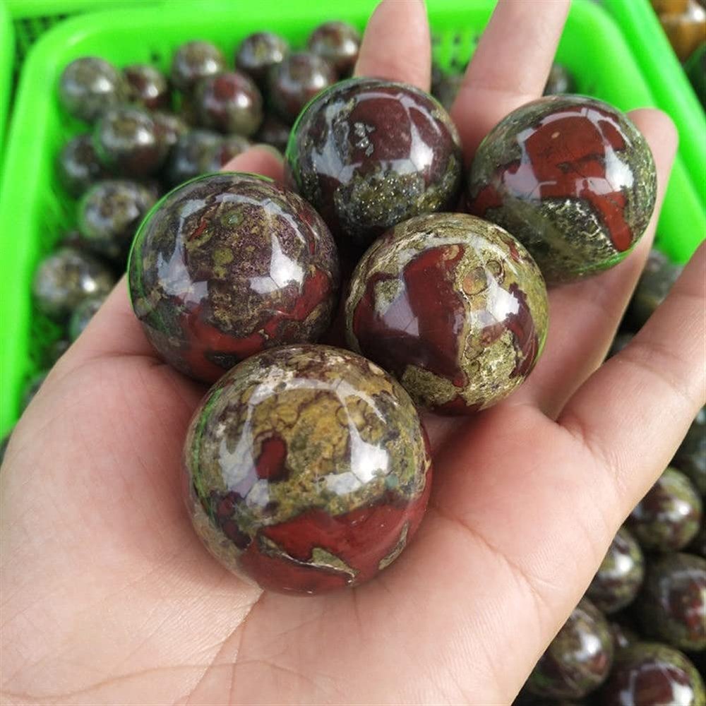 WGPHD Health & Household Natural Dragon Blood Stone Jasper Crystal sphere ball healing (Color : 30-40mm, Size : 1pcs)