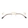 KoKoBin Round Rimless Reading Glasses Super Light Titanium Alloy Reading Aid for Men and Women, gold view 3