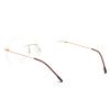 KoKoBin Round Rimless Reading Glasses Super Light Titanium Alloy Reading Aid for Men and Women, gold view 4