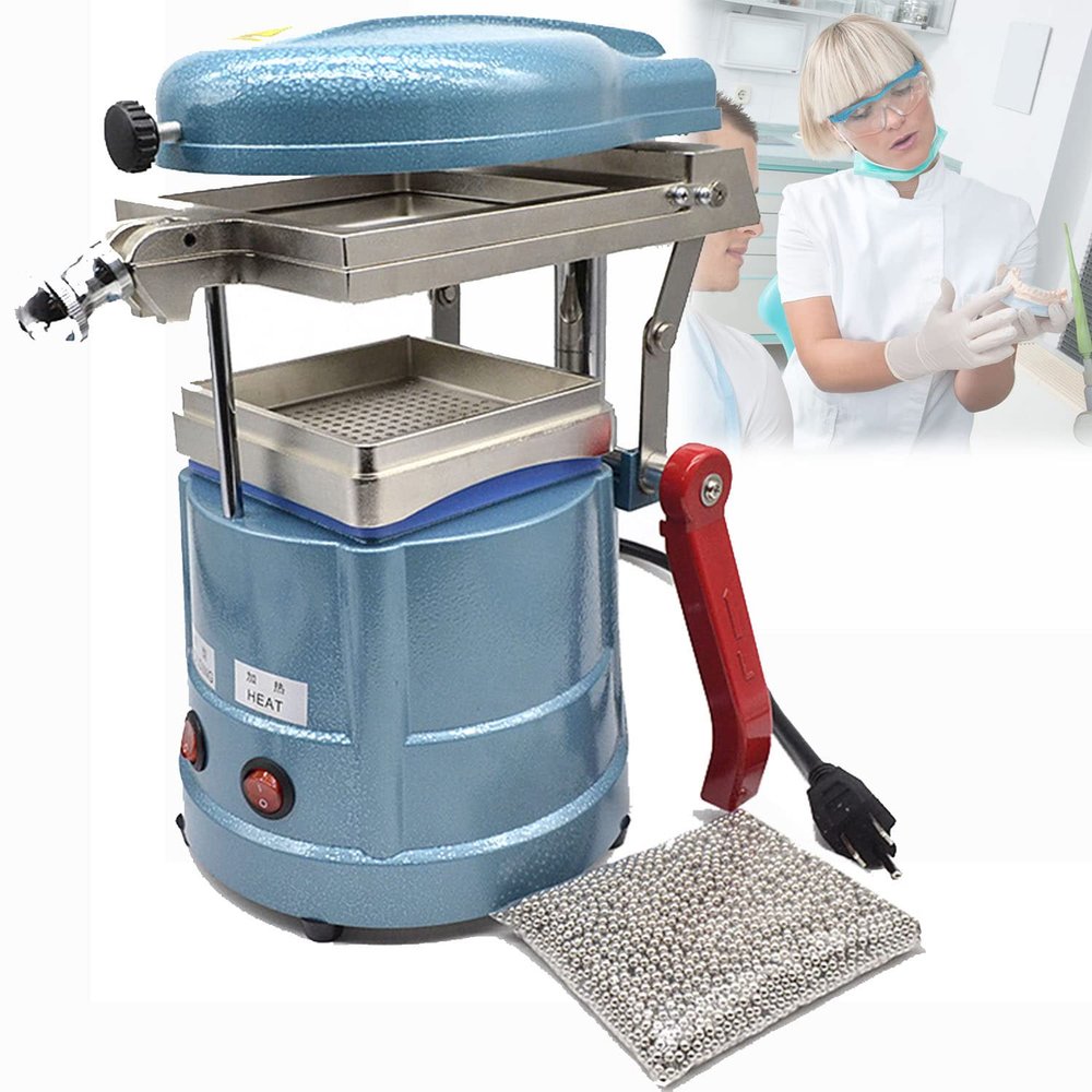 BAISHIFA 1000W Portable Dental Vacuum Forming Machine with 110V/60Hz and 220V/50Hz Power Front End Thermoforming Tool with Steel Ball Lab Equipment for Orthodontics in Dentist Hospital
