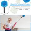 9 Pieces Twist on Cobweb Duster Bulk for Cleaning Company Cleaning Spider Web Remover Brush Cobweb Duster Head Attachment Fits Standard Threaded Poles, No Pole, Medium Stiff Bristles, Blue view 2