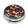Cat Round Pill Box Decorative Box Pill Box, Two Compartment Pill Box view 2