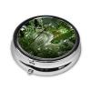 Tropical Rainforest Round Pill Box Decorative Box Pill Box, Two Compartment Pill Box view 2