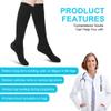 ACWOO Compression Socks for Women & Men, 1 Pairs Black Breathable Thin Compression Stockings, Flight Socks Running Socks for Calf & Ankle Support, Sports, Fly, Maternity Pregnancy, Nurses, Travel view 4