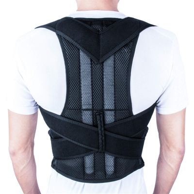 ADITAM Breathable Posture Corrector Adult Kyphosis Correction Belt Straight Back Male And Female Students Back Correction Posture Belt (Color : Black, Size : Medium) (Blue Medium) Double the comfort