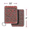 Knapp Made Combo Chainmail Cast Iron Scrubber with Silicone Core - Heavy Duty Rings and Fine Chainmail Rings -Premium Cast Iron Cleaner Chainmail Scrubber -Perfect for Cast Iron Cookware,Skillet,Woks view 2