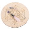 Nupuyai Healing Crystal Point Pendulum with Board, Reiki Dowsing Divination Meditation Chakra Balancing with Dream Catcher Merkaba Star Pendulum Set, Rose Quartz view 1