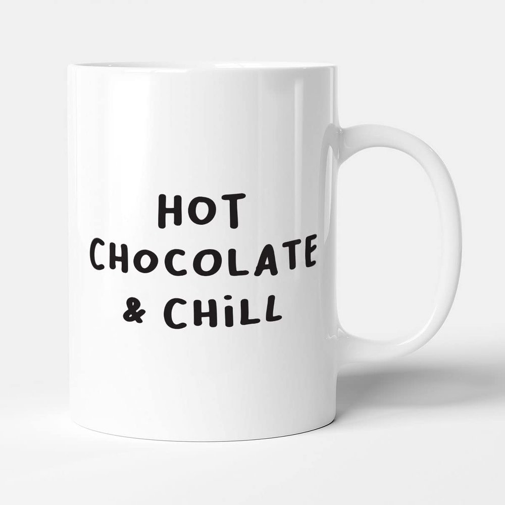 Victorian Printing Co - Hot Chocolate & Chill - Funny Gift Christmas Mug, Ceramic, 11fl.oz.