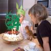 Green Glitter Rawr I'm 4 Cake Topper, Dinosaur Theme Happy 4th Birthday Cake Decorations, 4 Year Old Birthday Party Decorations view 4