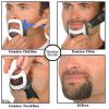 5PCS Beard Template Set for Men, Beard Shaper & Hairline Grooming Tool Kit, Beard Styling Guide for Goatee Neckline Sideburns, & Clipper Compatible Beard Trimming Templates view 4