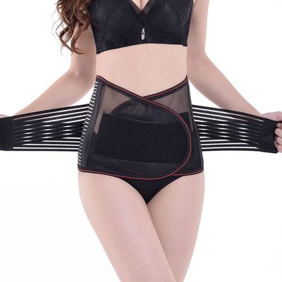 Back Support Brace for Lower Back Pain Relief- Lumbar Support Belt Slimming Abdomen Waist Trimmer Dual Adjustment Straps for Men & Women Waistband (XL) ()