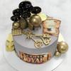76 Pcs Gold&Black Balls Cake Topper Mini Balloons Cake Toppers Foam Ball Cake Picks Cupcake Topper DIY Cake Insert Topper Ball Cake Decorations for Anniversary Wedding Baby Shower Birthday Party view 3