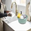28 CM Silver Sage Washing Up Bowl High Grade Plastic Round Sink Tidy Organizer 5L Litre Bowl Basin Washbowl Mixing Bowl Dish Caddy Home & Kitchen Garden Camping (12) view 4