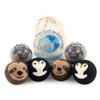 ADORNIMAL Wool Dryer Balls  Natural Fabric Softener  100% Pure New Zealand Wool  Handcrafted in Nepal  Dryer Balls Laundry Reusable Penguin, Sloth, & Sheep Design  6 Pack Laundry Balls for Dryer view 1