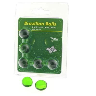 5 BRAZILIAN BALLS EXPLOSION DE AROMAS INTIMATE GEL - MINT