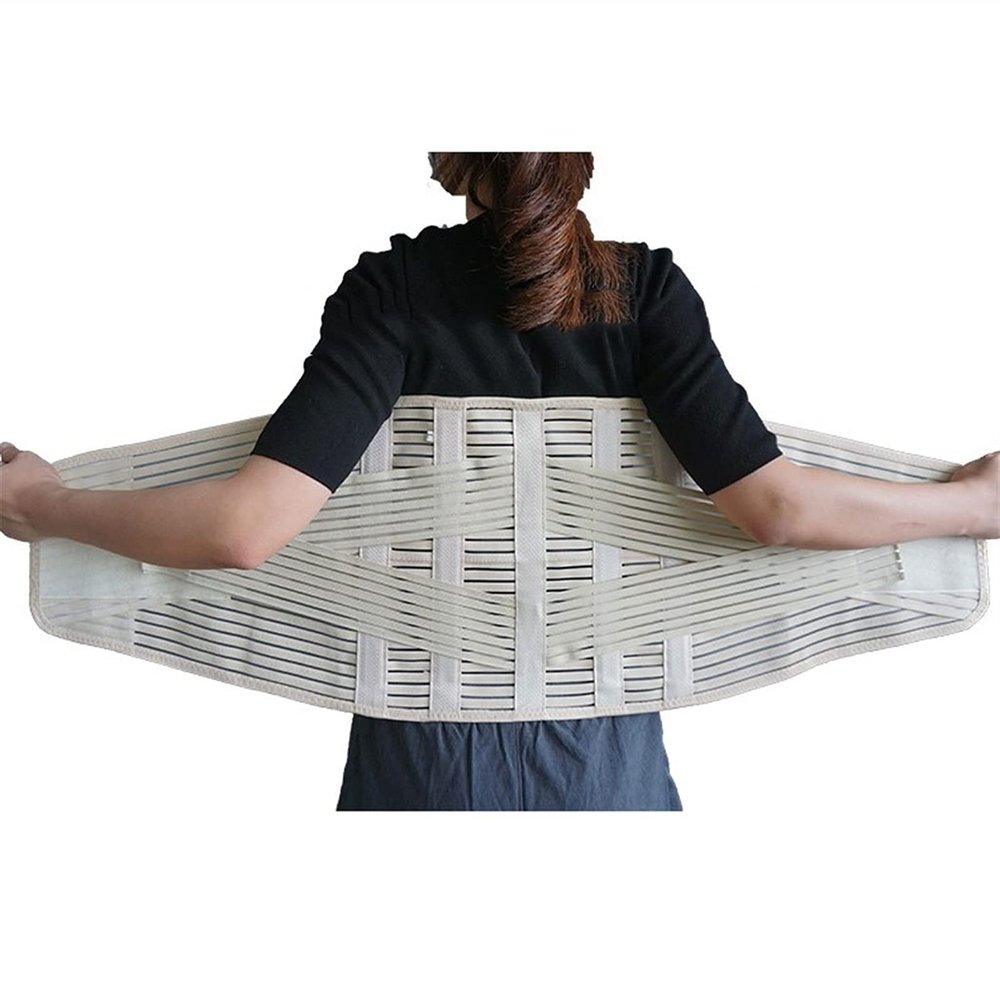 32cm Extra-Wide Design Back Support Belt Posture Corrector Pain Relief for Men Women Lower Back Sciatica, Scoliosis Or Herniated Disc (M) ()